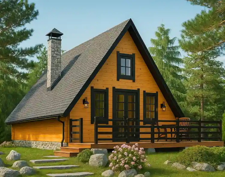 Каркасный дом в стиле A-Frame