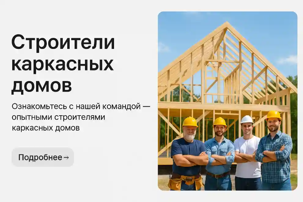 Бригада строителей каркасного дома