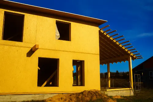 Деревянный каркас дома "закрытый"