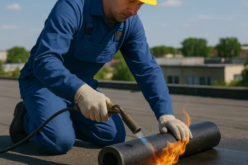 Ремонт рулонной кровли