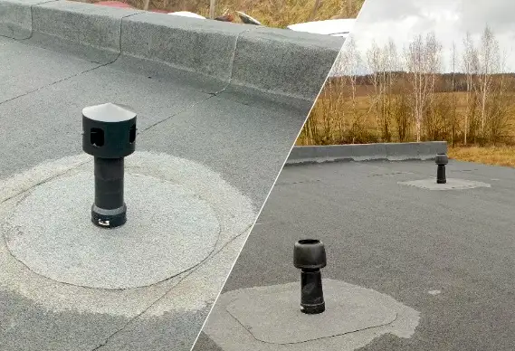 Установка кровельных аэраторов для плоских битумных кровель